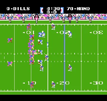 Tecmo Super Bowl (USA) (Beta) screen shot game playing